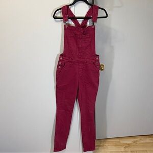 Judy Blue Women's Red Denim Overalls